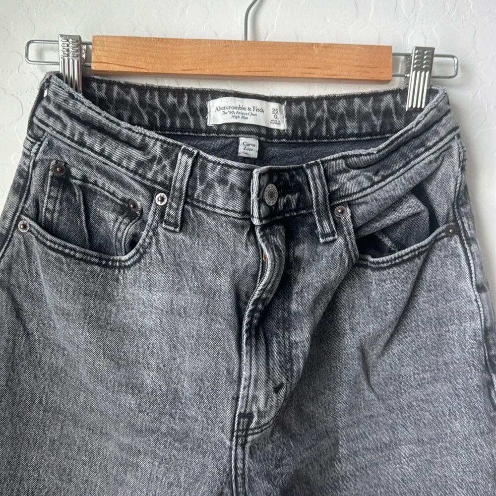 Abercrombie & Fitch Dark Gray High Rise Jeans - Picture 2 of 6